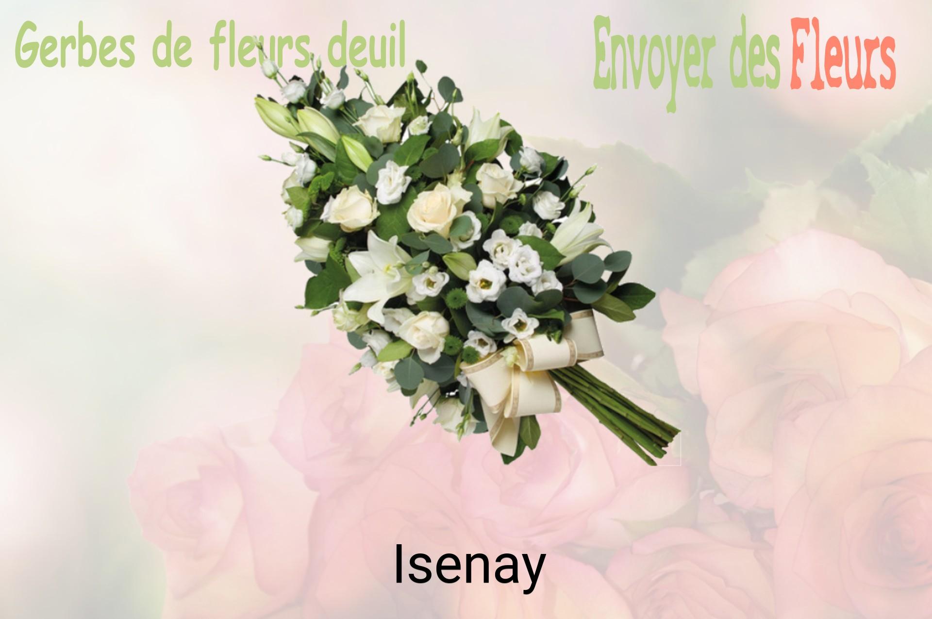 Gerbe de fleurs de deuil livrée à Isenay